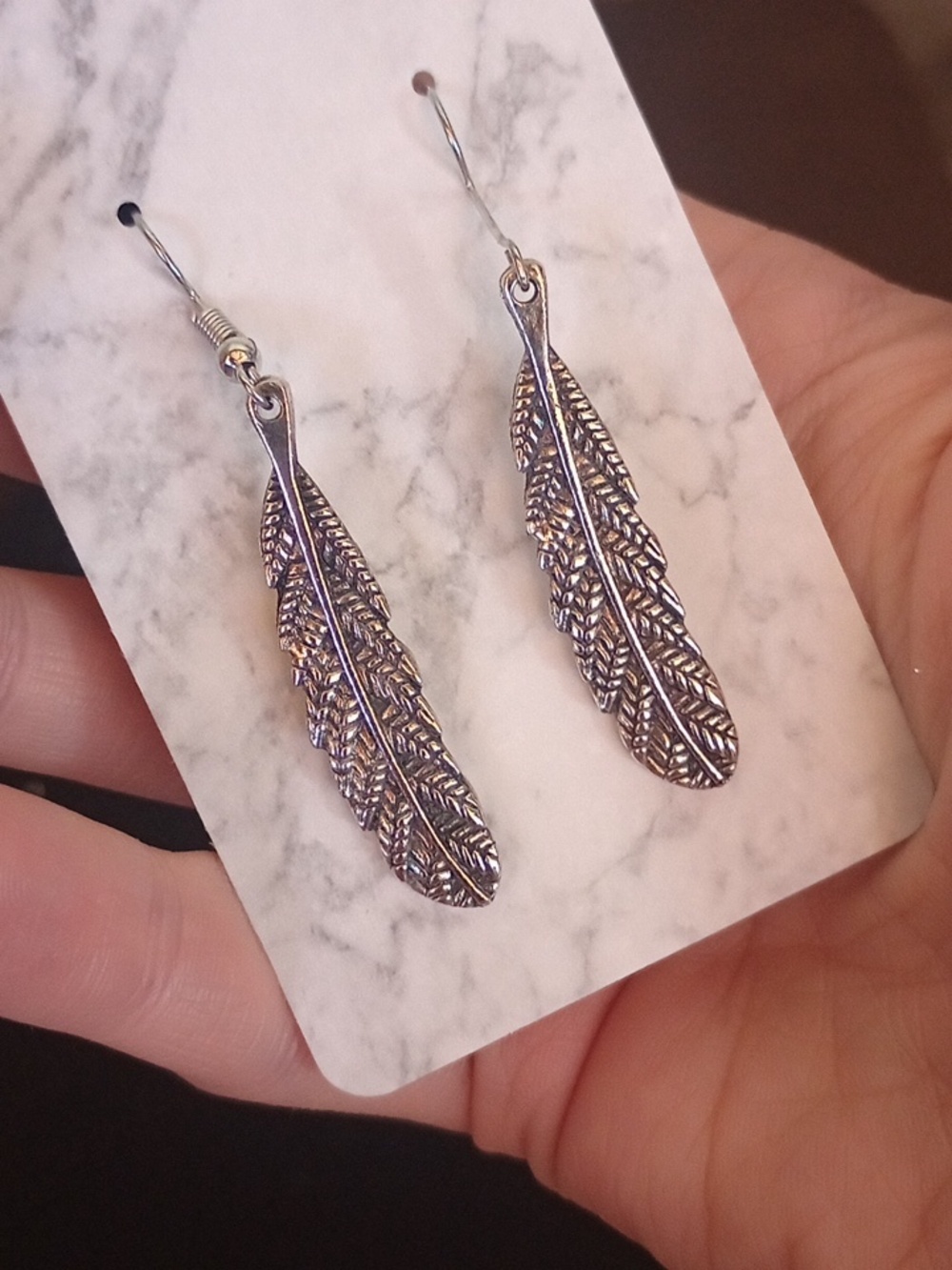 ♥️G Individually $10 Or Bundle 5/$20 Silver Feather Earrings